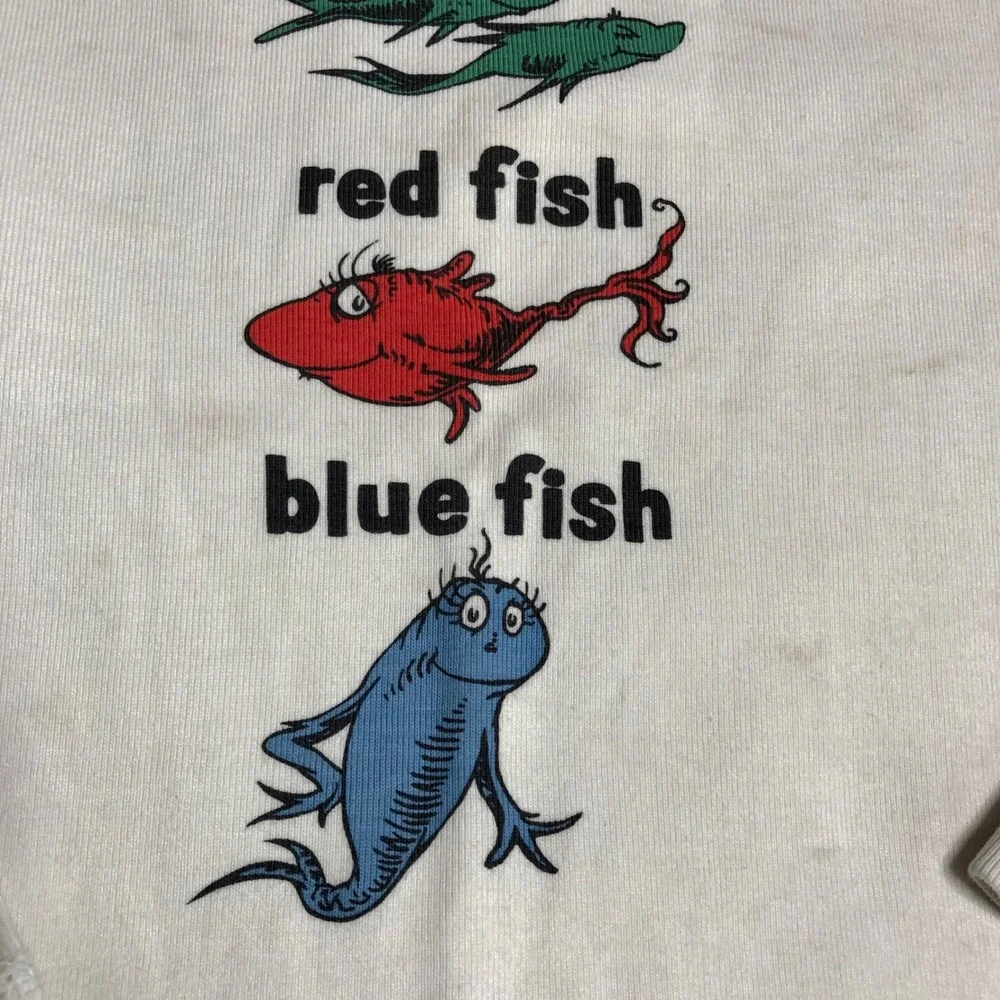 Hanna Andersson Dr. Seuss One Fish Two Fish Organic Cotton Pajamas Kids 14 160cm